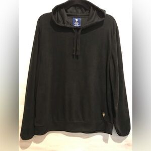 Polo Fleece Hoodie Black